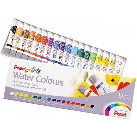 Farby akwarelowe Pentel Arts 18 kolorów Farby akwarelowe Pentel Arts 18 kolorów