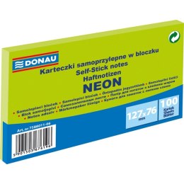Karteczki Donau 127x76mm neon zielone (100)