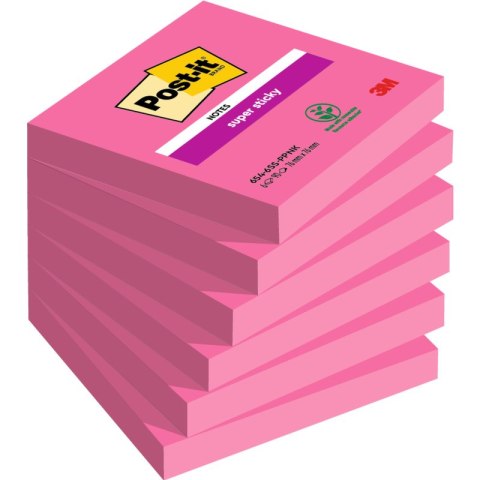 Karteczki Post-it Super Sticky 76x76mm (654-6SS-PNK) fuksja (90) Karteczki Post-it Super Sticky 76x76mm (654-6SS-PNK) fuksja (90)