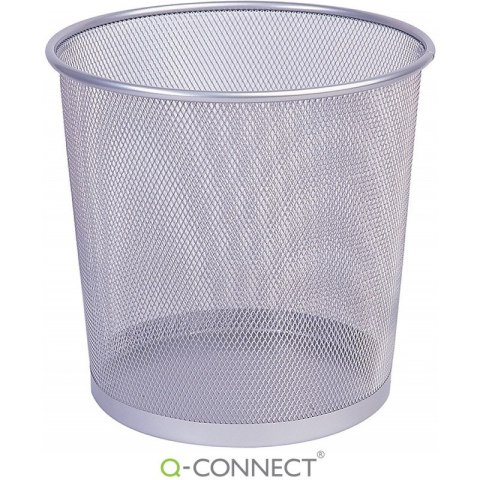 Kosz na śmieci Q-Connect 12L metalowy srebrny Kosz na śmieci Q-Connect 12L metalowy srebrny