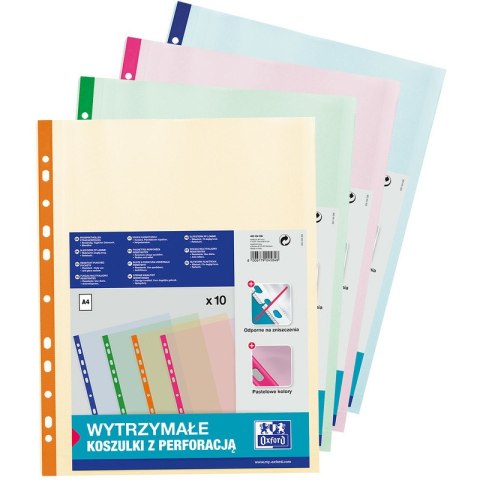 Koszulki Oxford A4/100µm krystaliczne mix kolorów (10)