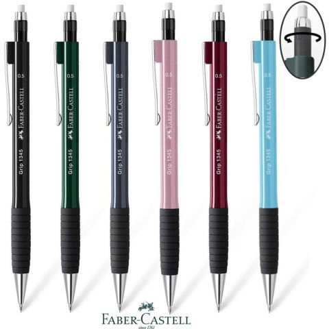 Ołówek automatyczny Faber-Castell Grip 1345 0.5mm metaliczny czerwony Ołówek automatyczny Faber-Castell Grip 1345 0.5mm metaliczny czerwony