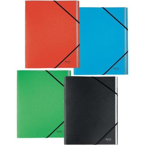 Teczka PP z gumką Leitz Recycle A4 12 przekładek czarna Teczka PP z gumką Leitz Recycle A4 12 przekładek czarna