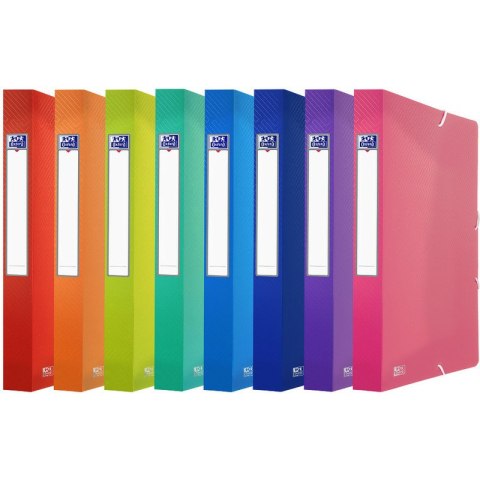 Teczka PP z gumką Oxford A4+/40mm mix kolorów
