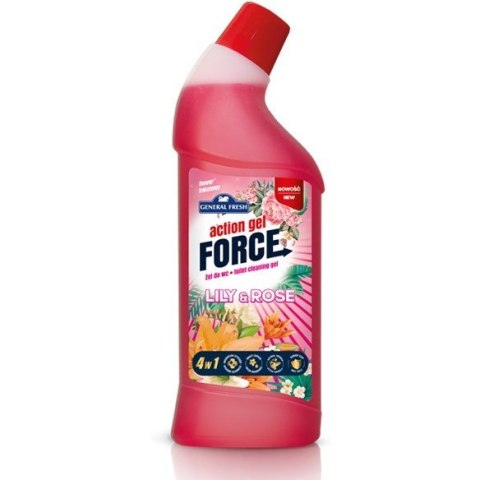 Żel do WC Force Action Gel 1L kwiat Żel do WC Force Action Gel 1L kwiat