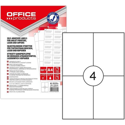 Etykiety Office Products A4 105x148mm białe (100) Etykiety Office Products A4 105x148mm białe (100)
