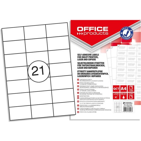 Etykiety Office Products A4 70x42.3mm białe (100) Etykiety Office Products A4 70x42.3mm białe (100)