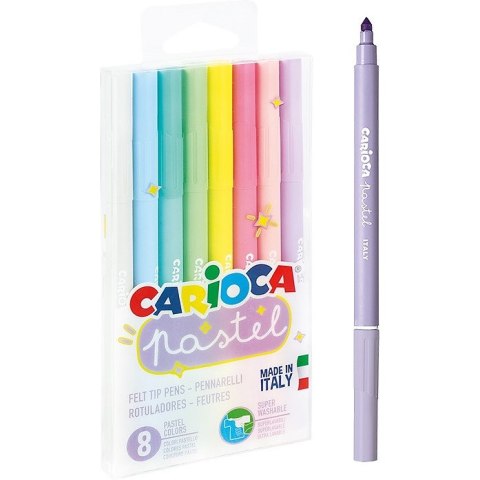 Flamastry Carioca Pastel 8 kolorów Flamastry Carioca Pastel 8 kolorów