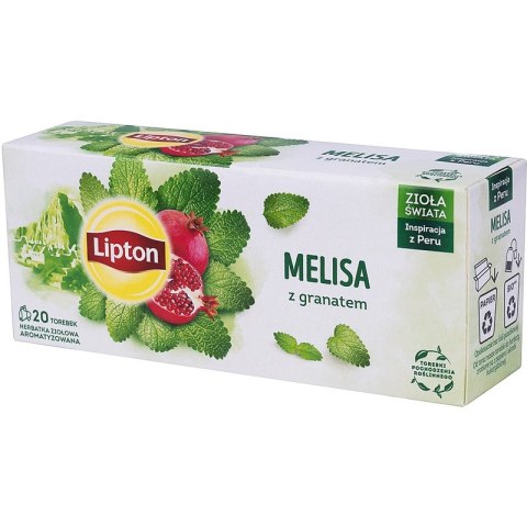 Herbata Lipton ziołowa melisa z granatem (20) Herbata Lipton ziołowa melisa z granatem (20)