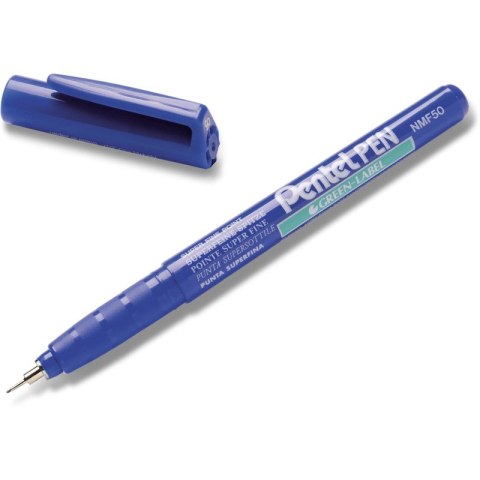 Marker permanentny Pentel Pen NMF50 niebieski Marker permanentny Pentel Pen NMF50 niebieski