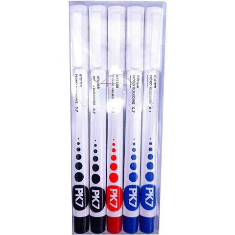 Pióra kulkowe Rystor PK7 0.7mm 3 kolory (5) Pióra kulkowe Rystor PK7 0.7mm 3 kolory (5)
