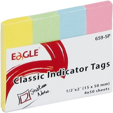 Zakładki Eagle 15x50mm 4 kolory (4x50) Zakładki Eagle 15x50mm 4 kolory (4x50)