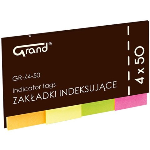 Zakładki Grand 20x50mm 4 kolory (4x50)