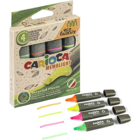 Zakreślacze Carioca EcoFamily 4 kolory Zakreślacze Carioca EcoFamily 4 kolory