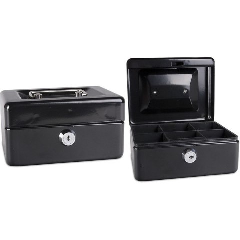 Kasetka na pieniądze Donau 152x80x115mm czarna Kasetka na pieniądze Donau 152x80x115mm czarna