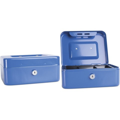 Kasetka na pieniądze Donau 200x90x160mm niebieska Kasetka na pieniądze Donau 200x90x160mm niebieska