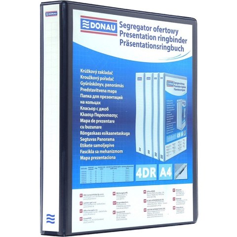 Segregator ofertowy Donau A4/16mm 4R czarny