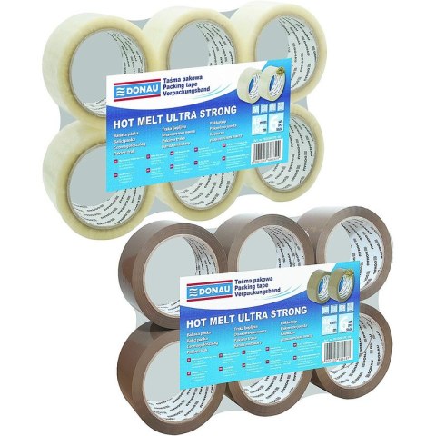 Taśma pakowa DONAU Hot-Melt , 48mm, 66m, 50mikr., Taśma pakowa DONAU Hot-Melt , 48mm, 66m, 50mikr.,