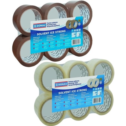 Taśma pakowa DONAU Solvent , 48mm, 60m, 42mikr., t Taśma pakowa DONAU Solvent , 48mm, 60m, 42mikr., t