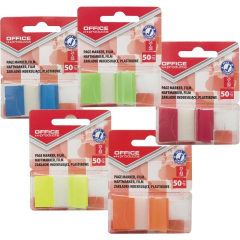 Zakładki indeksujšce OFFICE PRODUCTS, PP, 25x43mm, Zakładki indeksujšce OFFICE PRODUCTS, PP, 25x43mm,