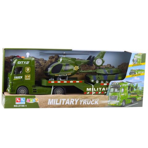 Ciężarówka Laweta Militarna Wojskowa Czołg Helikopter Światła Dźwięki Ciężarówka Laweta Militarna Wojskowa Czołg Helikopter Światła Dźwięki