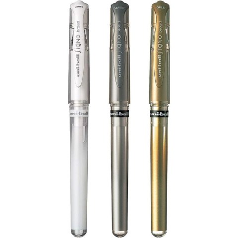 Długopis żelowy Uni UMN-153 Signo srebrny