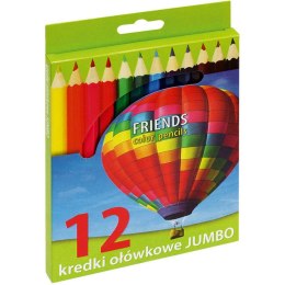 KREDKI OŁÓWKOWE GRAND JUMBO 12 KOLORÓW