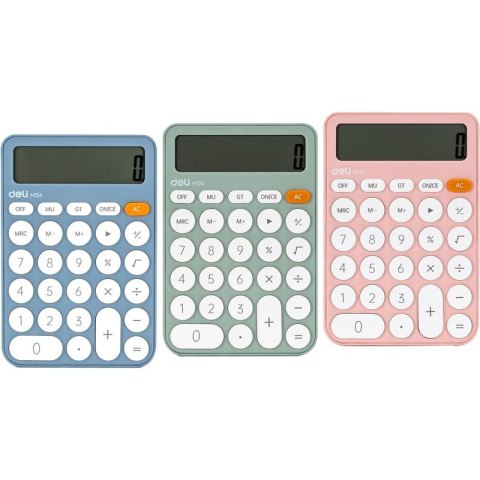 Kalkulator Deli M124 niebieski Kalkulator Deli M124 niebieski