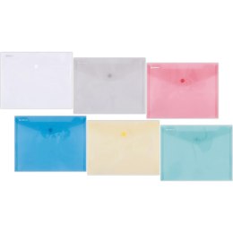 TECZKA KOPERTOWA DONAU PP C5 NA ZATRZASK CZERWONA TRANSPARENTNA