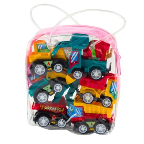 Zestaw Mini Autka Budowlane Z Napędem W Torebce 6szt. Zestaw Mini Autka Budowlane Z Napędem W Torebce 6szt.