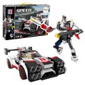 Klocki Konstrukcyjne Auto Sportowe Wyścigówka Robot 2w1 Biały 341 el. Klocki Konstrukcyjne Auto Sportowe Wyścigówka Robot 2w1 Biały 341 el.