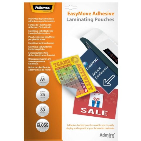 FOLIA LAMINACYJNA FELLOWES A4/80µm SAMOPRZYLEPNA (25) FOLIA LAMINACYJNA FELLOWES A4/80µm SAMOPRZYLEPNA (25)