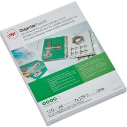 FOLIA LAMINACYJNA GBC A4+/2x125µm PERFORACJA BŁYSK (100)