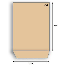KOPERTA C4 NK BRĄZOWA (500)