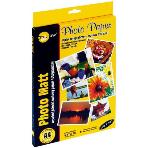 PAPIER FOTO YELLOW ONE A4 190g MAT (50) PAPIER FOTO YELLOW ONE A4 190g MAT (50)