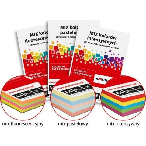 Papier Emerson A4/80g intensywny 5 kolorów (5x50) Papier Emerson A4/80g intensywny 5 kolorów (5x50)