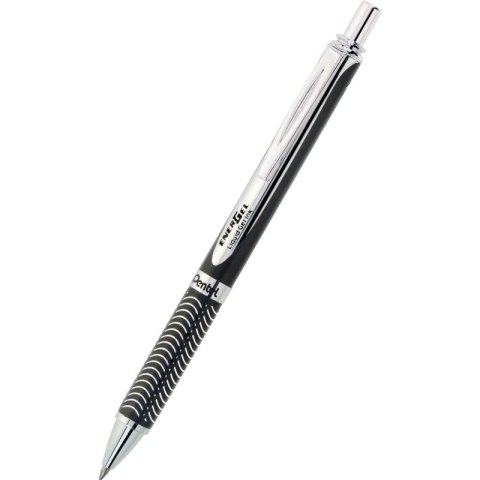 Pióro kulkowe Pentel EnerGel BL407 (wkład niebieski) metaliczny czarny