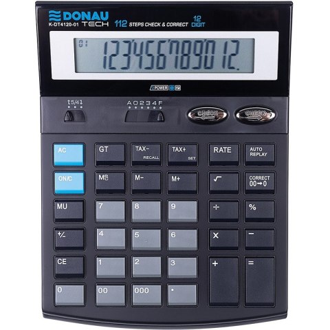 Kalkulator Donau Tech K-DT4120-01 czarny Kalkulator Donau Tech K-DT4120-01 czarny