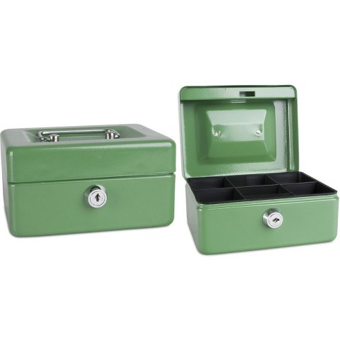 Kasetka na pieniądze Donau 152x80x115mm zielona Kasetka na pieniądze Donau 152x80x115mm zielona