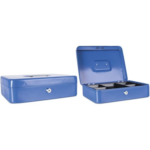 Kasetka na pieniądze Donau 300x90x240mm niebieska Kasetka na pieniądze Donau 300x90x240mm niebieska