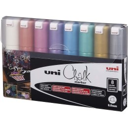 Markery kredowe Uni PWE-8K 8 kolorów