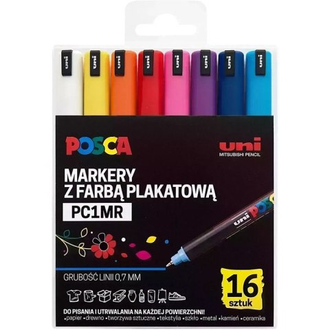 Markery z farbą plakatową Uni POSCA PC-1MR 16 kolo