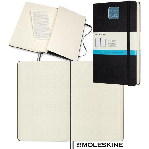Notatnik Moleskine Classic L (13x21cm) kropki czarny Notatnik Moleskine Classic L (13x21cm) kropki czarny
