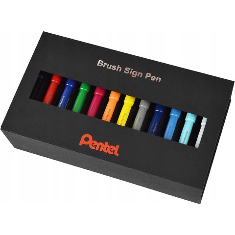 Pisaki pędzelkowe Pentel Brush Sign Pen SES15C 36 Pisaki pędzelkowe Pentel Brush Sign Pen SES15C 36