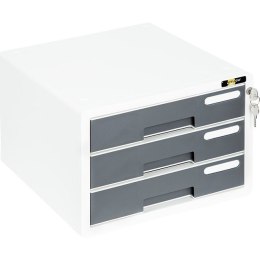 Pojemnik 3 szuflady Yellow One YL-SP03 biało-szary