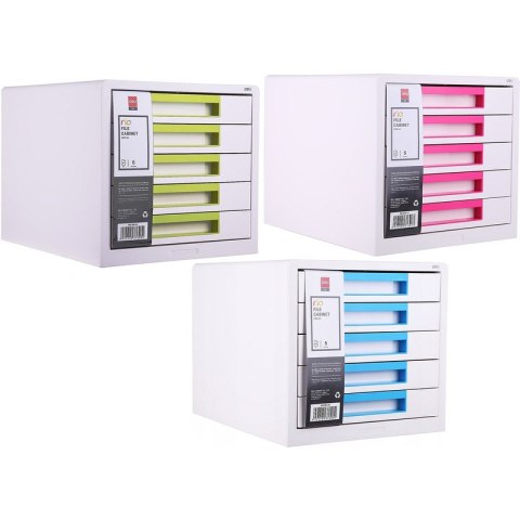 Pojemnik 5 szuflad Deli Rio biało-niebieski Pojemnik 5 szuflad Deli Rio biało-niebieski