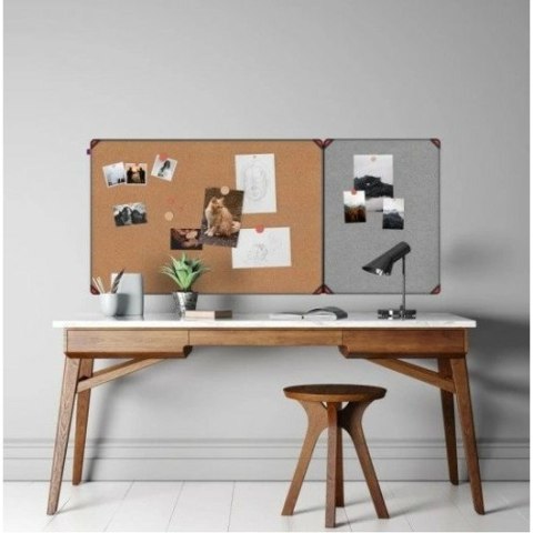 Tablica filcowa MemoBe Idea Edge 60x45cm rama aluminiowa popielata Tablica filcowa MemoBe Idea Edge 60x45cm rama aluminiowa popielata