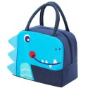 Torba Termiczna Izolacyjna Śniadaniowa Lunch Bag Dinozaur Niebieski 23cm
