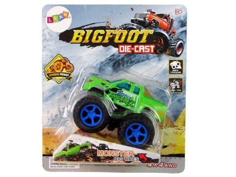 Auto Resorak Z Naciągiem Monster Truck Big Foot Gumowe Opony Rampa