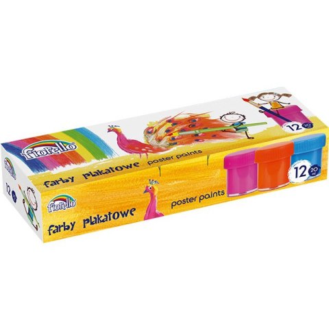 FARBY PLAKATOWE FIORELLO 20ml*12 KOLORÓW